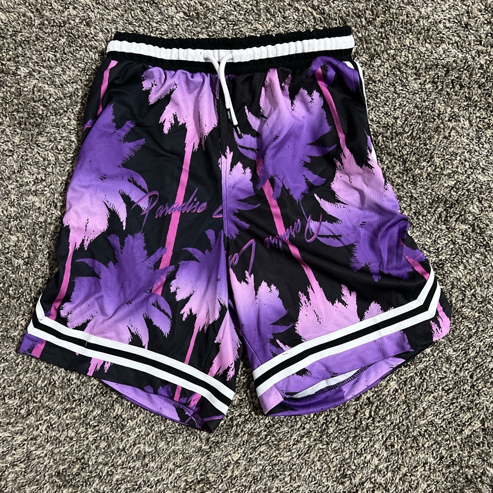 Wesc Black and White Athletic Shorts